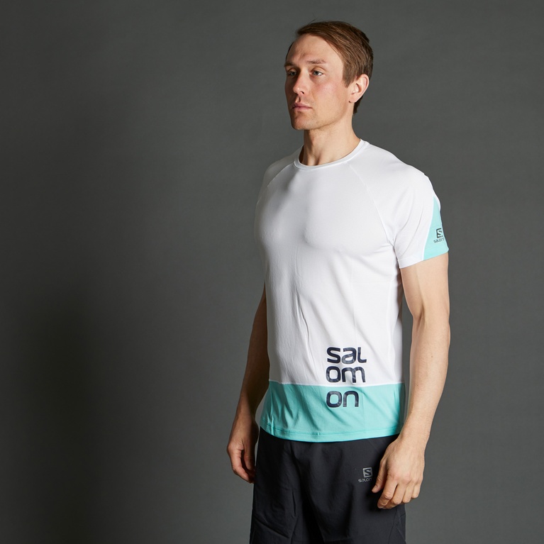 "SALOMON" CROSS RUN GRAPHIC TEE M